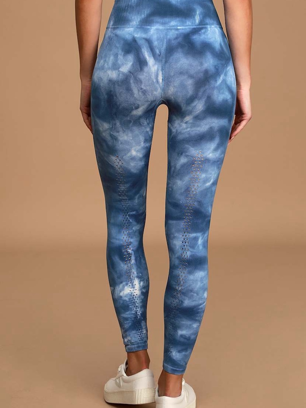 Free People Movement Good Karma Blue Tie-Dye High-Rise Leggings - Picture 3 of 12